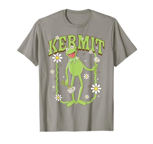 Disney The Muppets Kermit Smile with Spring Daisie Flowers T-Shirt