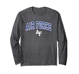 Air Force Falcons Arch Over Dark Heather Officially Licensed Long Sleeve T-Shirt
