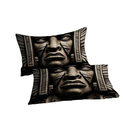 Parure housse de couette super king microfibre imprimé 3d totem - 7