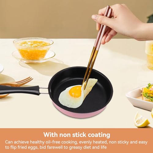 HERCHR Mini Nonstick Fry Pan 4.7inch Mini One Egg Wonder with Heatresistant Handle Non Stick Frying Pan 12cm Omelet Egg Frying Skillet for Induction Cooker - Image 3