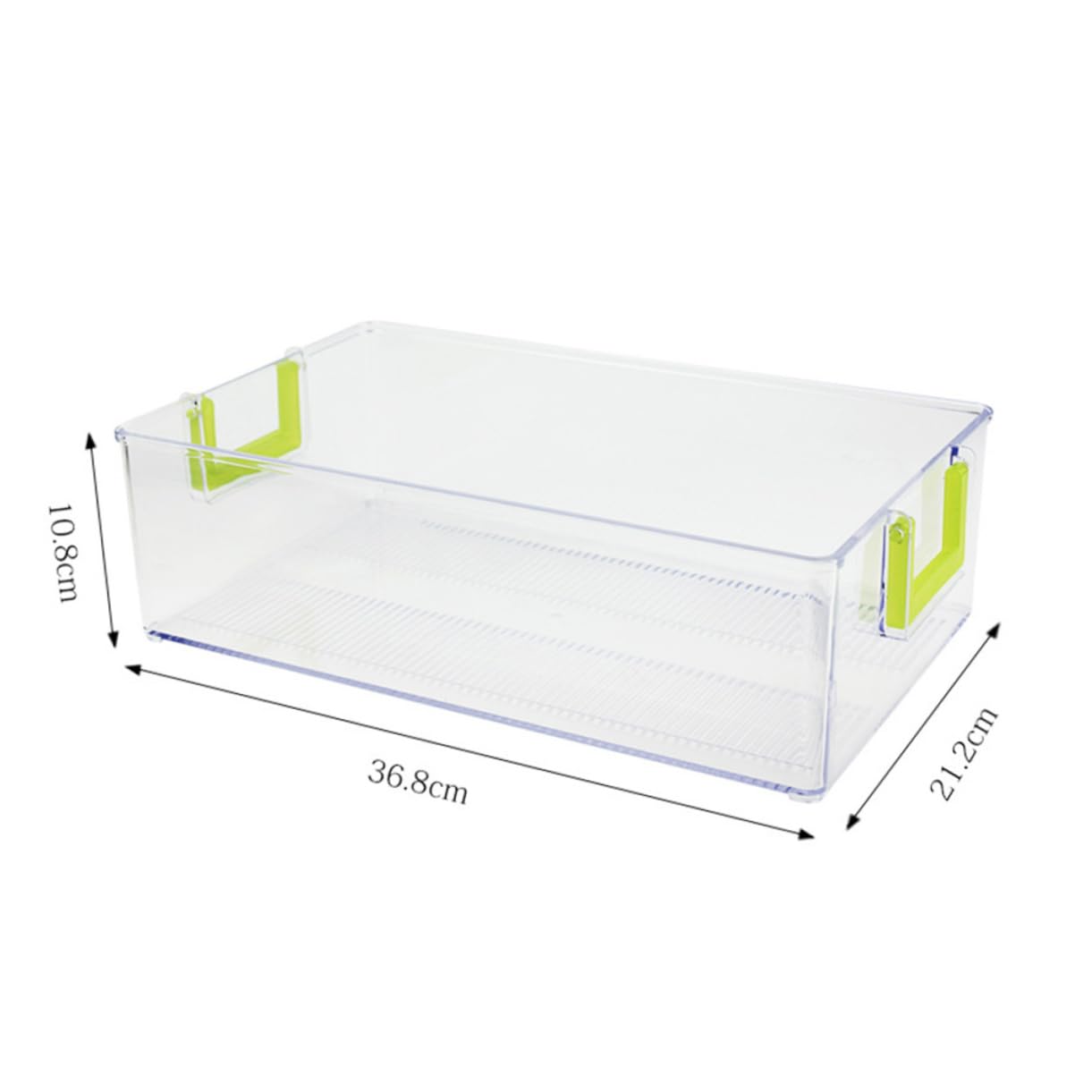 Mikinona 1pc Refrigerator Organizer Bin Transparent Fridge Storage Box for Fruits and Beverages Toughness Space-saving Design for Kitchen Storage