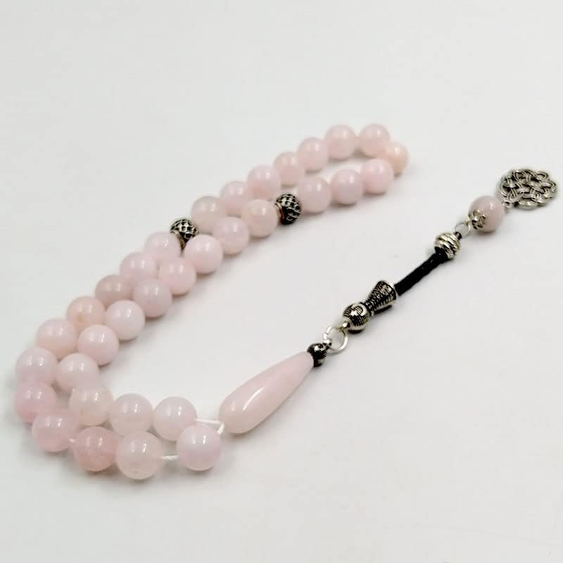 ALBASHAN Tasbih Natural pink quartz Muslim women rosary bead misbaha gemstone Bracelet islamic Jewelry