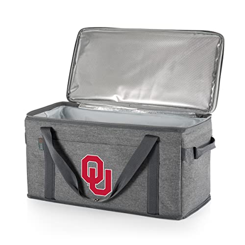 Picnic TIME NCAA Oklahoma Sooners 64 Can Collapsible Insulated Cooler, (Heathered Gray)