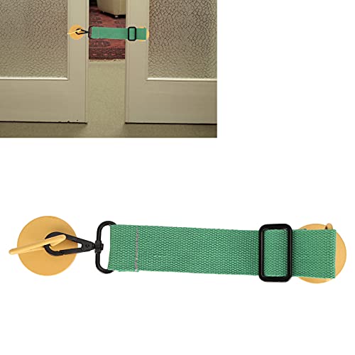 Adjustable Door Stopper with Heavy Duty Strap Lock for Dogs and Cats Pet Safety Door Guard, Cloth and Metal, 20-30cm