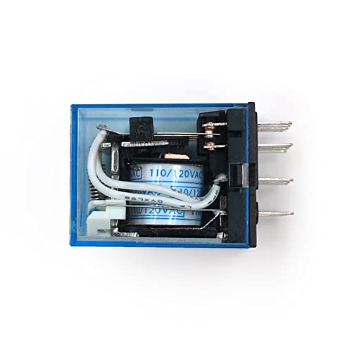 Micro relé electromagnético MY4NJ con bobina de AC 110V y luz piloto verde