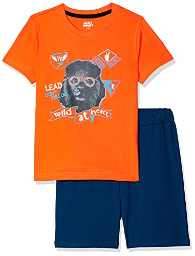 Image of Amazon Brand - Jam & Honey boys Casual Cotton T-Shirt Short Set (J&H-SS21-BSET-HSS Multi 10 2-3 Years)