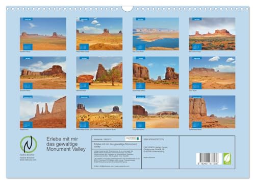 Calendrier Monument Valley 2026 A3 horizontal pour décoration murale - 7