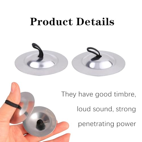 Malijnxin MX28 2 Pairs Finger Cymbals Professional Cymbals Belly Dancing Finger Dance Finger Zills Finger Dance Zills Small Musical Instrument thumb #2