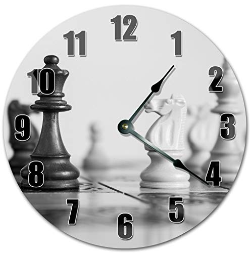 Reloj de Pared Analógico 10.5 pulgadas Negro y Blanco miniatura 1