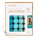 ➤【💡16 BOULES ULTRA-RÉSISTANTES】 - Coton fin tressé - Plastique transparent résistant - Usage intérieur - ∅6cm - 4 couleurs (bleu jade, bleu, bleu menthe, blanc cassé) - Décoration pour la chambre de bébé, enfant, dans le salon, l'entrée, dans le patio - Apporte une vraie ambiance cosy et chaleureuse pour une décoration réussie