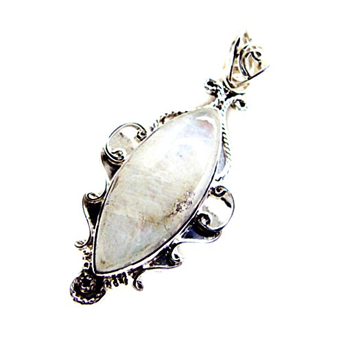 Pendentif Pierre de Lune de guérison en argent pour apaiser le stress féminin