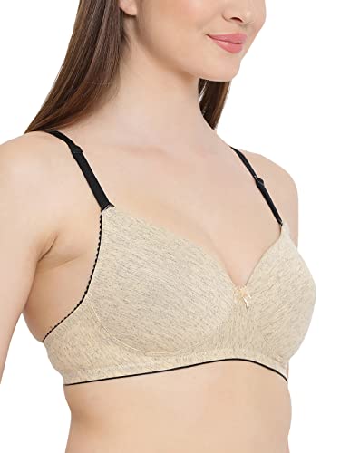 Image of Clovia Women's Cotton Rich Padded Non-Wired Push-Up T-Shirt Bra Multiway