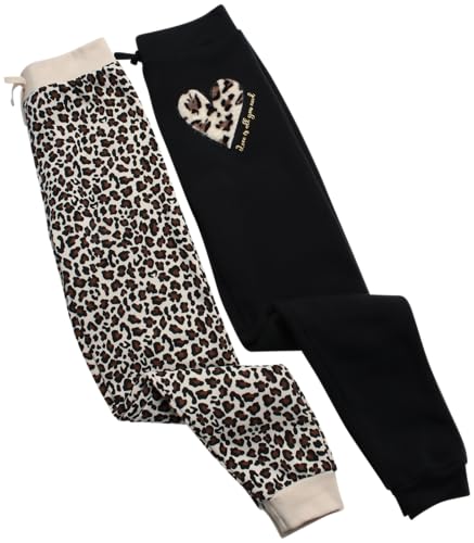 Image of Dreamstar Girls Pants Set - 4 Piece Fleece Pullover Hoodie Sweatshirt Short Sleeve Tee Shirt and Jogger Pants Activewear Set