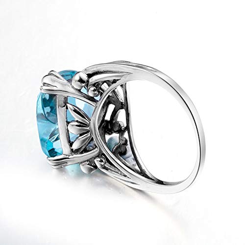 Bague topaze bleu argent 925 : un bijou éclatant qui ne ternit pas - 3