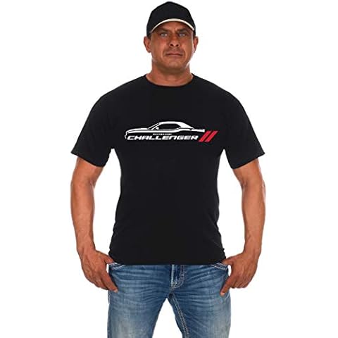 JH DESIGN GROUP Men's Dodge Challenger Car Short Sleeve Crew Neck Black T-Shirt (X-Large, Black) Cover