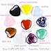 10pcs Natural Crystal Heart Love Shaped Healing Stones Polished Rocks Cute Mini Palm Chakra Gemstones Reiki Energy Balancing Stone for Meditation Birthday Gift 0.8 inch(20 mm)