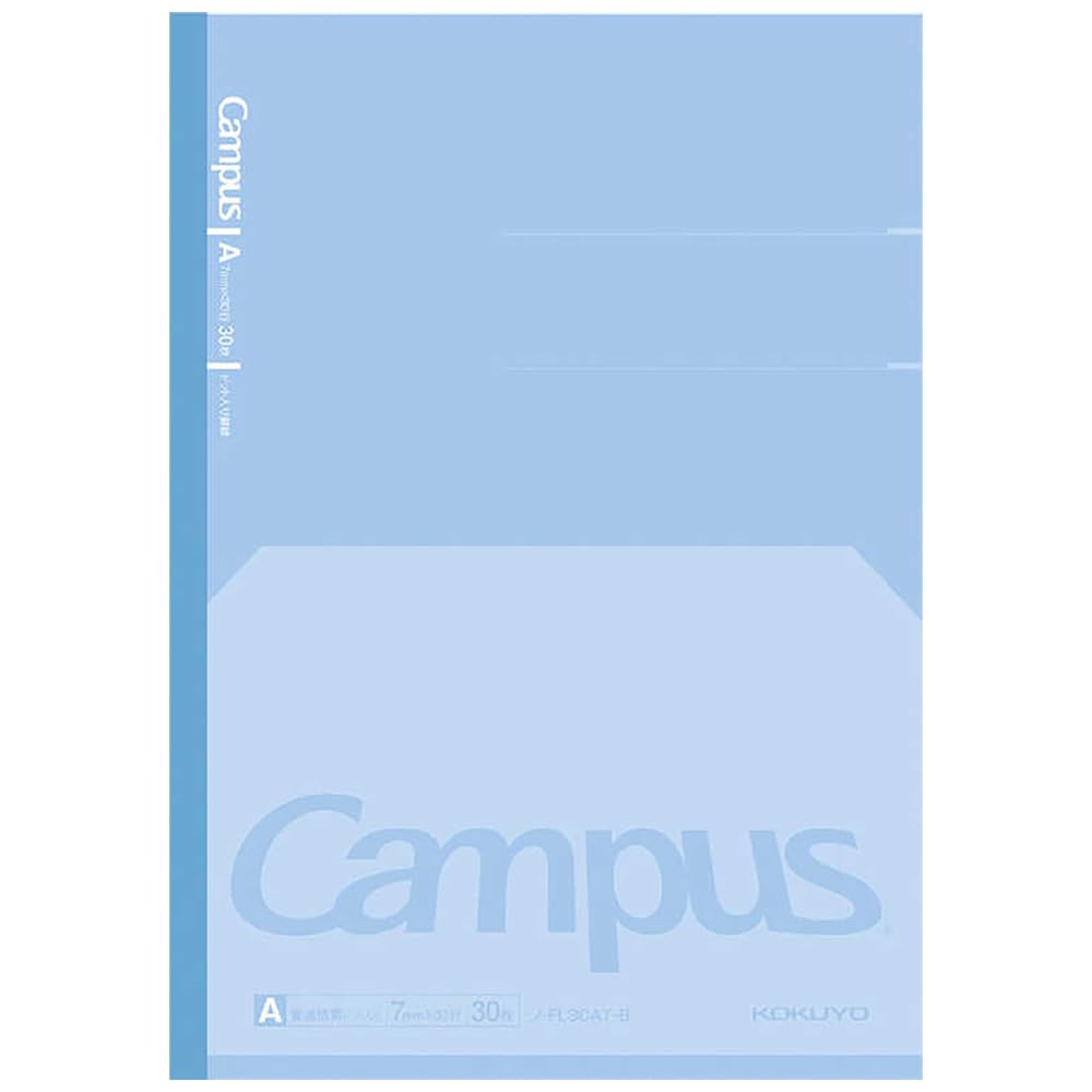 KOKUYO Composition Notebook, 7" x 10" Kimochii Dot Lined Notebook, 30 Sheets College Ruled Paper, 1 Pack Blue B5 Notebook for School and Work, School