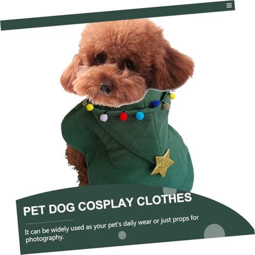 Disfraz navideño para perro Beaupretty tamaño M verde miniatura 7