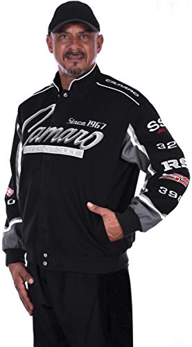 JH DESIGN GROUP Men's Chevy Camaro Collage Embroidered Cotton Twill Jacket - Image 4