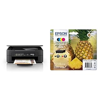 Epson Imprimante Expression Home XP-2200, Multifonction 3-en-1 : Imprimante/Scanner/Copieur, A4, Jet d'encre Couleur & Ink/604 Pineapple (Ananas) C13T10G64010 Noir