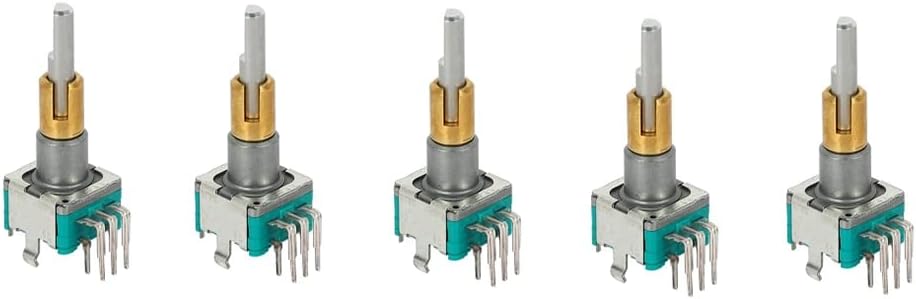 YANBAO5PCS EC11EBB24C03 Axis Encoder with Switch 30 Positioning Number 15 Pulse Point Handle 25mm