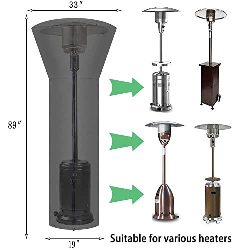 image for SIRUITON Patio Heater Covers Waterproof with Zipper&Storage Bag Heavy 