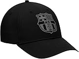 Icon Sports 2026 FC Barcelona Officially Licensed Soccer Cap Blackout Design - Black with Silver Version Logo