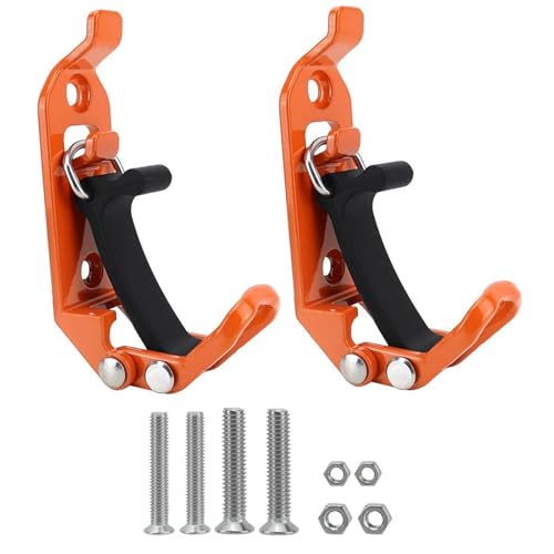Roof Rack Wall Mount Brackets 4Sets Quick Release Tool Clamps - Wall Mounting Brackets for Shovel/Ax(Orange)