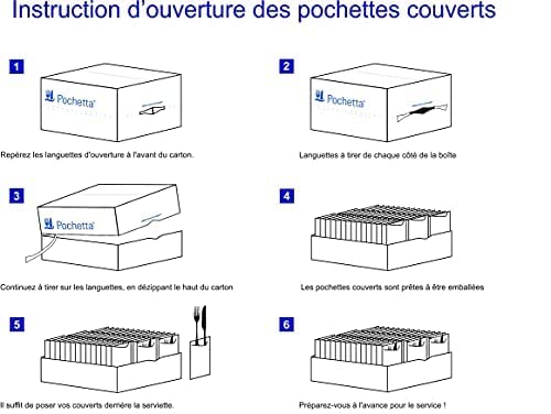 Pochette à couverts ELAG - Pochetta FIT PicNic Rouge 500 pièces par boîte- 85 x 190 mm – serviette inclus-P-FIT269-5