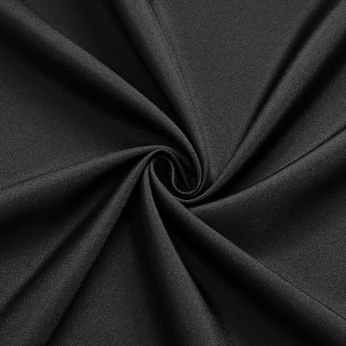 Nappe polyester 140x240 sans repassage rectangulaire noire - 5