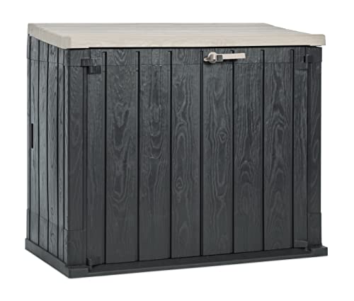 Toomax capanno porta attrezzi Storer Plus, dimensioni cm 129,5x74,5x111h, volume di 842 litri, colore antracite/grigio tortora.