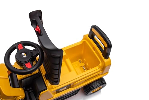 Image of Best Ride On Cars CAT Front Loader Push Car - Licensed Caterpillar Ride-On Digger Toy for Kids with Rotating Bucket & Under-Seat Storage - Construction Vehicle for Toddlers