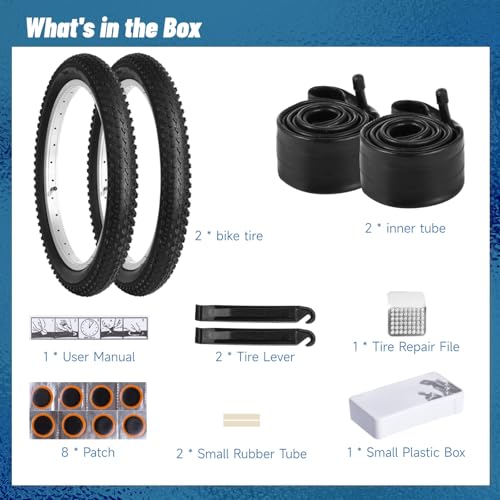 18/20 inch Bike Tire,2 Pack 18×2.125“/20×2.125” Bike