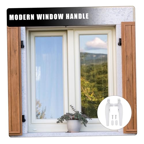 Tiradores de ventana modernos de aleación de aluminio, juego de izquierda y derecha duradero 5