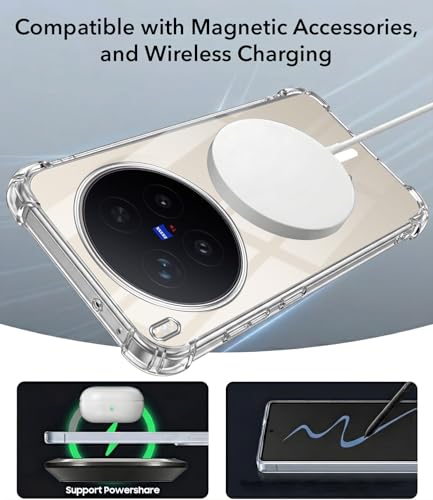 Image of Jkobi Shockproof Crystal-Clear Back Cover for Vivo X300 Pro (Magsafe Wireless Support | Drop & Camera Protection | Hard Polycarbonate)