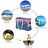 aidingzhi Peach Blue Glittering Sturdy Big Tote Bags with side pocketes Zipper Tote Bag for Travel Gym Vacation #4