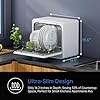 AIRMSEN A01 Portable Countertop Dishwasher, 5 Place Settings& 5L Water Tank for Apartments, 2-Level Rack, 7 Programs, 360° 3-Spray Arms, 167℉ High-Temp& Air-Dry Function, LED Touch Control #2
