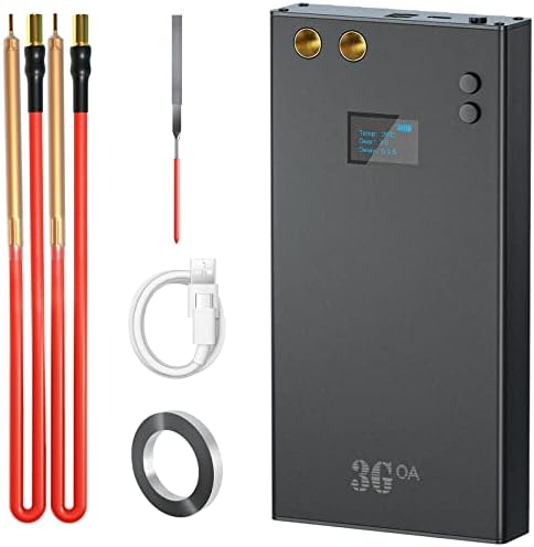 Upgraded LCD Screen Mini Spot Welder, 3GOA 7500mAh Battery Type-C Fast Charging 70 Gears Adjustable Portable Spot Welding Machine 5M Nickel Strips DIY for 18650//26650/32650 Battery