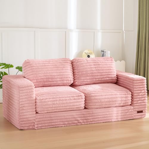MAXYOYO Bean Bag Chair, Two-seat Bean Bag Sofa with Pillows...