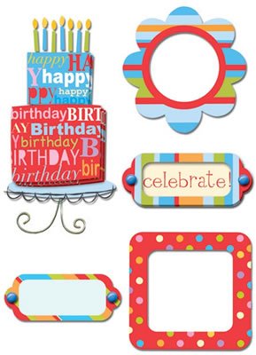 Provo Craft Rob & Bob Studio Paper Stickers-Celebration