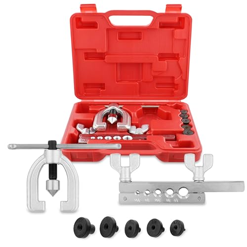 ABN Auto Double Flaring Copper Aluminum Soft Steel Brake Line and Brass Tubing Tool Kit