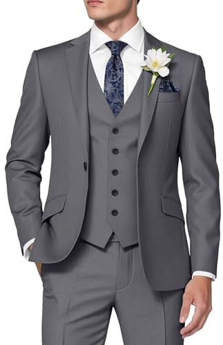 Men's Suits for Men Slim Fit Men Suits 3 Piece Tuxedo Wedding Dress Suit Prom Formal Business Dinner Mens Tux Set