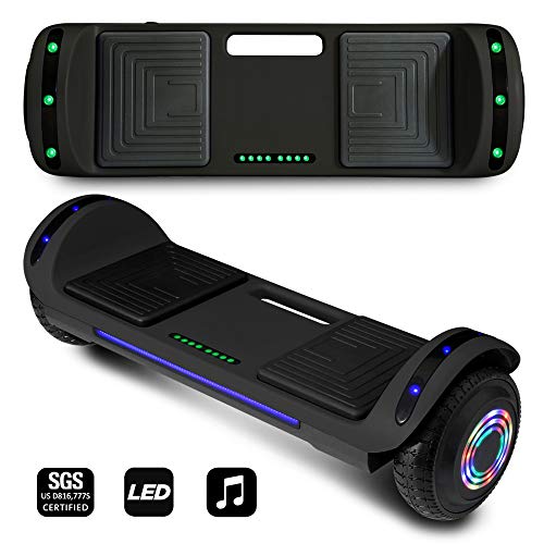 CHO POWER SPORTS 2020 Electric Hoverboard UL Certified Hover Board Electric Scooter with Built in Speaker Smart Self Balancing Wheels (Black)