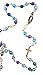 Produktbild Religious Gifts Our Lady of Grace blau Acryl Perlen Rosenkranz Halskette, Gebet, 71,1 cm