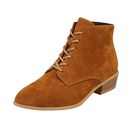 Bottines à laçage avant pour femme à talon compensé stable