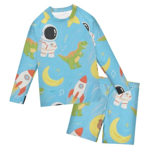 Traje de baño para niños de dos piezas que evita quemaduras por sol y rozaduras