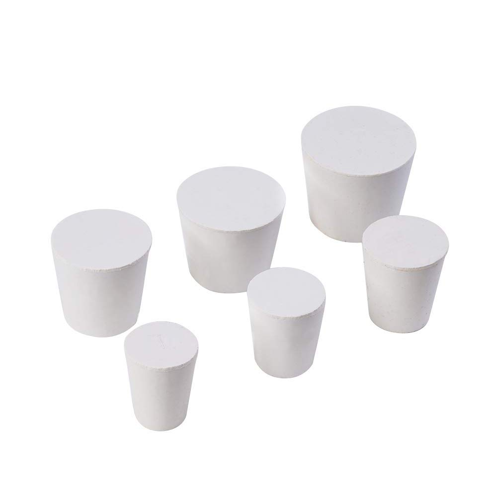 PUL FACTORYSolid Rubber Stopper, 7 to 12 Sizes Assortment, Pack of 6