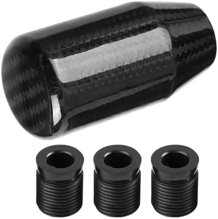 KIMISS Universal Shift Knob, Car Modified Carbon Fiber Stand Head Manual Transmission Lever Knob Head Stick Shift Knob with 8/10/12mm Self-Tapping Screws Gear Shift Knob Car Parts Accessory