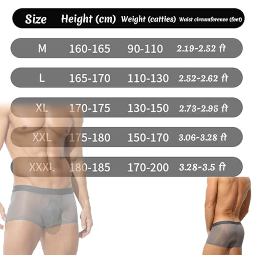 Niksy Underwear, Niksy Men's Ultra-Thin Ice Silk Transparent Boxer Briefs, Cooling Soft Breathable See-Through Sexy Underwear2