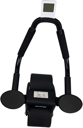 Miniatura 5 de Mobiclinic, Rodillo abdominal con resorte de retorno, rodillo abdominal, soporte para codo, temporizador digital, alfombrilla antideslizante, doble